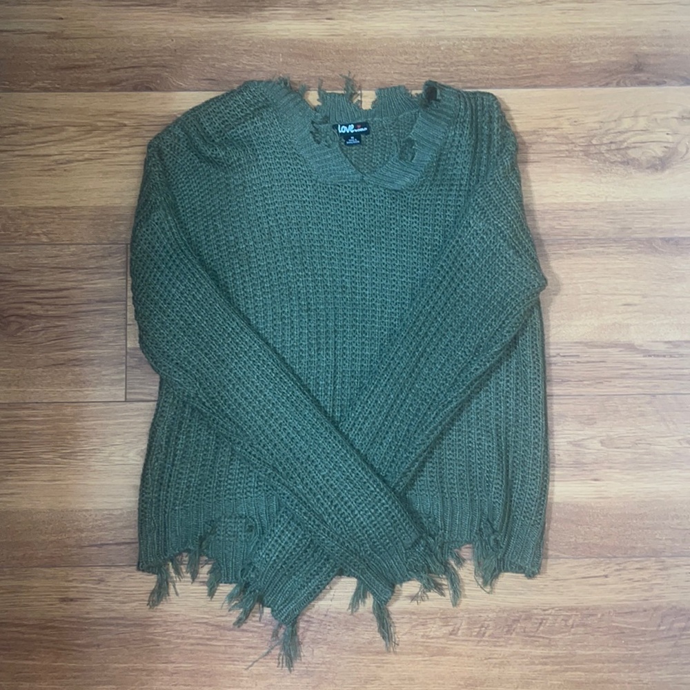 Green Knitted Sweater